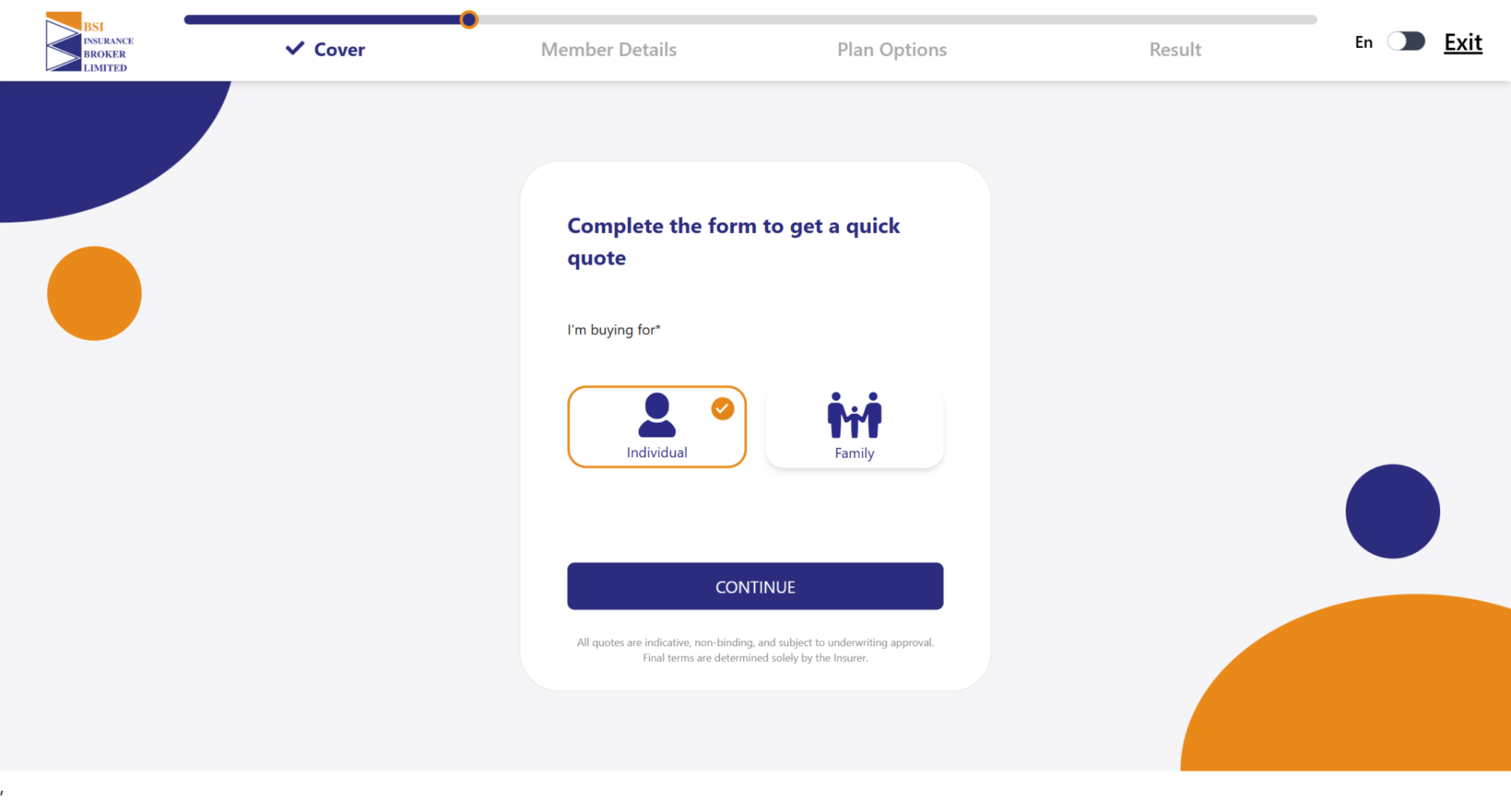 BSI Quote Tool project preview